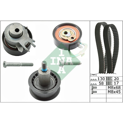 Комплект ГРМ (ремень + ролик) SEAT ALTEA XL, IBIZA III, IBIZA IV, IBIZA IV SC, IBIZA IV ST; SKODA FABIA I, FABIA II, OCTAVIA II, ROOMSTER, ROOMSTER PR