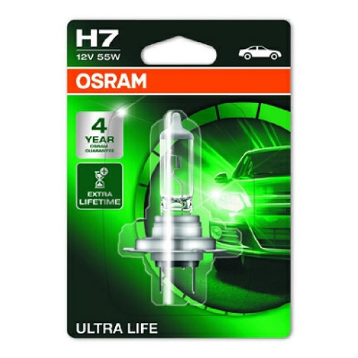 Лампа Ultra Life галоген H7 (12 В, 55 Вт, тип гнезда: PX26D) OSRAM