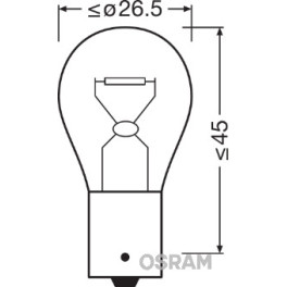 Лампа автомобильная (Blister 2szt.) P21W 24V 21W BA15S cokołowa Standard