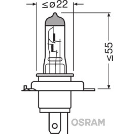 Лампа автомобильная Night Breaker Laser галоген H4 (10 шт., 12 В, 60/55 Вт, 1650 лм, тип гнезда: P43T, Белая; (EN) up to 150% greater brightness; (EN) up to 150m light beam; (EN) up to 20% whiter light) OSRAM