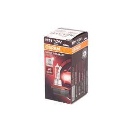 Лампа автомобильная Night Breaker Silver галоген H11 (10 шт., 12 В, 55 Вт, тип гнезда: PGJ19-2 ; (EN) up to 100% greater brightness; (EN) up to 130m light beam) OSRAM
