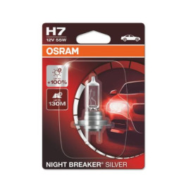 Лампа автомобильная Night Breaker Silver галоген H7 (10 шт., 12 В, 55 Вт, тип гнезда: PX26D ; (EN) up to 100% greater brightness; (EN) up to 130m ligh