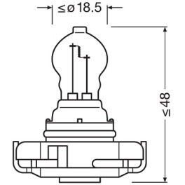 Лампа автомобильная Original Line галоген PSX24W (10 шт., 12 В, 24 Вт, тип гнезда: PG20/7) OSRAM