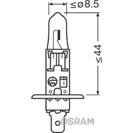Лампа автомобильная Standard галоген H1 (10 шт., 12 В, 55 Вт, тип гнезда: P14,5S) OSRAM