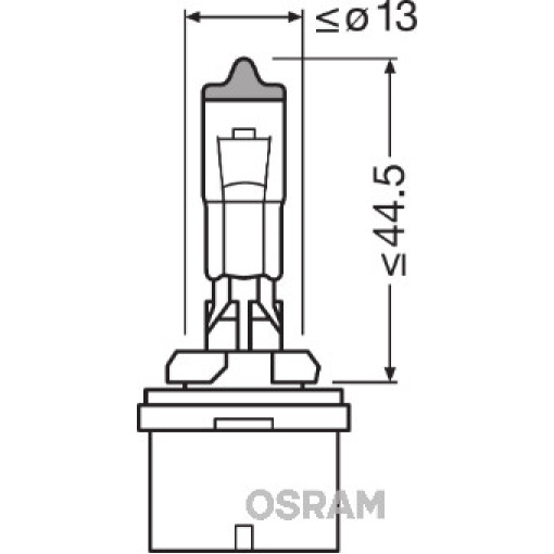 Лампа автомобильная Standard галоген H27W/2 (10 шт., 12 В, 27 Вт, тип гнезда: PGJ13) OSRAM