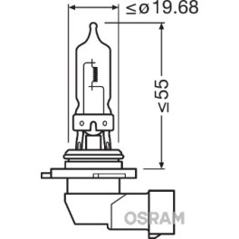 Лампа автомобильная Standard галоген HB3 (10 шт., 12 В, 60 Вт, тип гнезда: P20D) OSRAM
