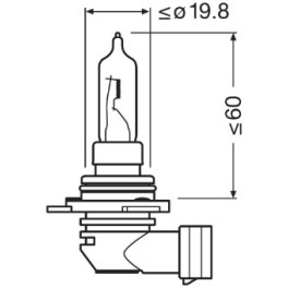 Лампа автомобильная Standard галоген HIR2 (10 шт., 12 В, 55 Вт, тип гнезда: PX22D) OSRAM