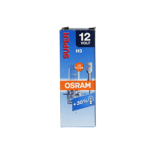 Лампа автомобильная Super Plus 30% галоген H3 (10 шт., 12 В, 55 Вт, тип гнезда: PK22S) OSRAM