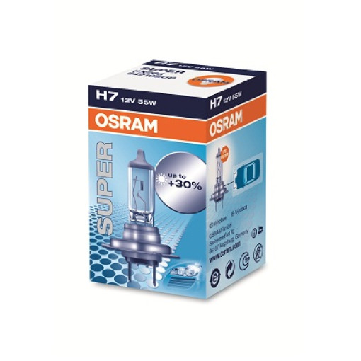 Лампа автомобильная Super Plus 30% галоген H7 (10 шт., 12 В, 55 Вт, тип гнезда: PX26D) OSRAM