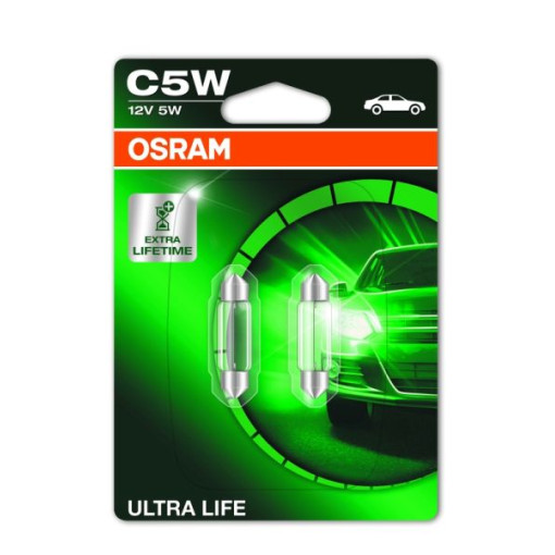 Лампа автомобильная Ultra Life вспомогательн. C5W (12 В, 5 Вт, 45 лм, тип гнезда: SV8,5-8 ;) OSRAM