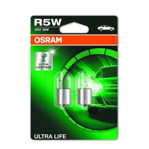 Лампа автомобильная Ultra Life вспомогательн. R5W (12 В, 5 Вт, тип гнезда: BA15S ; базовая лампа) OSRAM