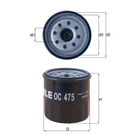 Фільтр оливи AIXAM 500, A.721, A.741, A.751, CITY, CROSSLINE, D-TRUCK, SCOUTY; DACIA LOGAN, LOGAN II, LOGAN MCV II, SANDERO, SANDERO II; KIA PICANTO I, SEPHIA, SHUMA 0.4D-3.5 05.91-