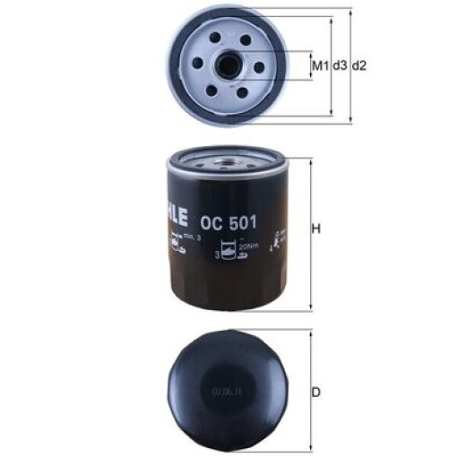 Фільтр оливи ALFA ROMEO 145, 146, 147, 155, 156, 164, 166, 75, 90, AR 6, GT, GTV, RZ, SPIDER, SZ; CHRYSLER CARAVAN, CIRRUS, DAYTONA, ES, GRAND VOYAGER V, LE BARON, NEON, NEON II 1.0-4.0 03.71-