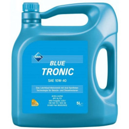 Моторное масло ARAL BLUETRONIC 10W40 5L (5L) SAE 10W40 ;API SN; ACEA A3/B4; FIAT 9.55535-D2; MB 229.1; VW 501.01; VW 505.00