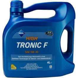 Моторное масло ARAL HIGHTRONIC F 5W30 4L (4L) SAE 5W30 ;API SL/CF; ACEA A1/B1/A5/B5; FORD WSS-M2C913-A; FORD WSS-M2C913-B; FORD WSS-M2C913-C; FORD WSS