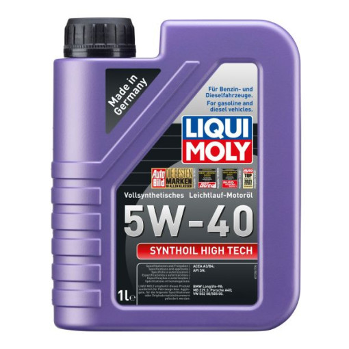 Моторное масло LIQUI MOLY LIM1924 (1L) SAE 5W40 ;API SM/CL/CF; ACEA A3/B4; BMW LL-98; MB 229.3; PORSCHE A40; VW 502.00/505.00