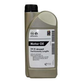 Моторное масло синтетическое (новая формула) OPEL GM 5W30 longlife 1L Dexos2 (GM-LL-A/B-025, ACEA A3,B3) OPEL
