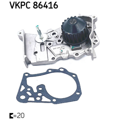 Помпа водяна DACIA DOKKER, DOKKER EXPRESS/MINIVAN, DUSTER, LODGY, LOGAN, LOGAN EXPRESS, LOGAN II, LOGAN MCV, SANDERO; NISSAN KUBISTAR; RENAULT CLIO II, CLIO III 1.4-1.6LPG 11.97-