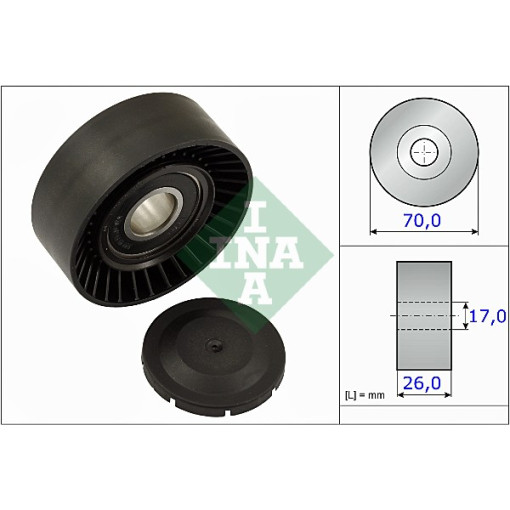 Натяжний ролик пасу AUDI A3; FORD COURIER, FIESTA IV, KA; LOTUS 2 ELEVEN, ELISE, EXIGE; TOYOTA AVENSIS, CELICA, COROLLA, COROLLA VERSO, MR2 III, RAV 4 II, WISH 1.0-1.8 09.96-