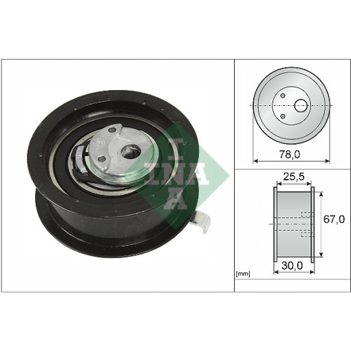 Натяжний ролик пасу ГРМ AUDI 80 B4, A4 B5, A6 C4, A6 C5, CABRIOLET B3; FORD GALAXY I; SEAT ALHAMBRA, CORDOBA, CORDOBA VARIO, IBIZA II, INCA, TOLEDO I; VW CADDY II 1.7D/1.9D/1.9DH 07.90-03.10