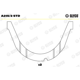 Вкладыш коленчатого вала VOLVO 140, 340-360, 440, 460, 480, S40 I, V40; ARO 10; DACIA PICK UP, SOLENZA; MITSUBISHI CARISMA, SPACE STAR 1.6D-2.