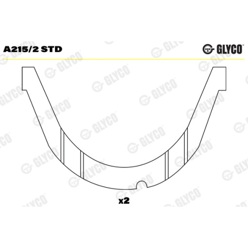 Вкладыш коленчатого вала VOLVO 140, 340-360, 440, 460, 480, S40 I, V40; ARO 10; DACIA PICK UP, SOLENZA; MITSUBISHI CARISMA, SPACE STAR 1.6D-2.