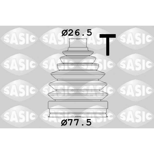 Пильник шруса Наружна/передн (fi: 26,5/77,5) FIAT SEDICI; RENAULT CLIO III, GRAND SCENIC II, KANGOO BE BOP, KANGOO EXPRESS, KANGOO II, SCENIC II 1.5D-1.9D 11.03-