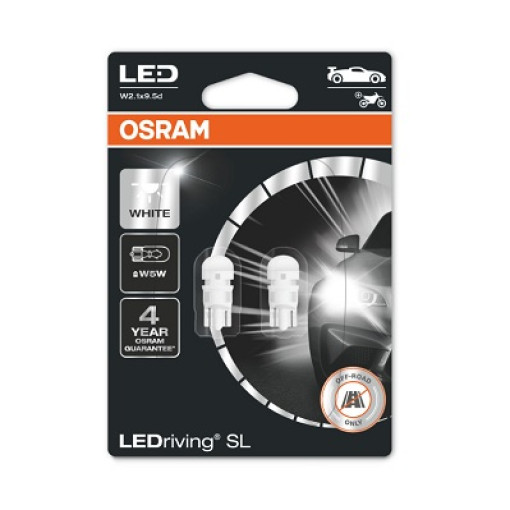 Светодиодная лампа LEDriving SL LED W5W (5 шт., 12 В, 0,8 Вт, тип гнезда: W2,1X9,5D, холодный белый; без сертификата омологации) OSRAM