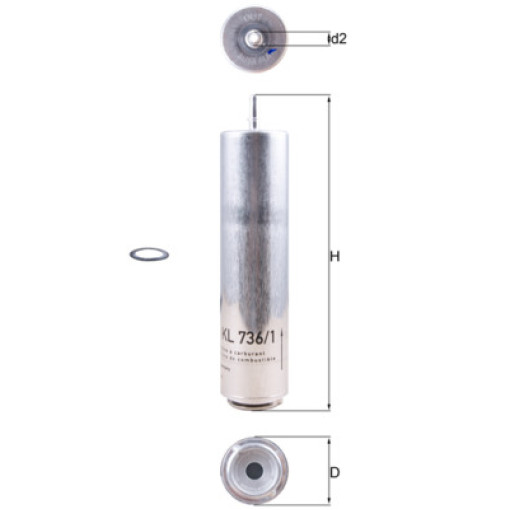 Паливний фільтр BMW 1 (F20), 1 (F21), 2 (F22, F87), 2 (F23), 3 (F30, F80), 3 (F31), 3 GRAN TURISMO (F34), 4 (F32, F82), 4 (F33, F83), 4 GRAN COUPE (F36); MINI COUNTRYMAN (R60) 1.5D-3.0D 08.10-