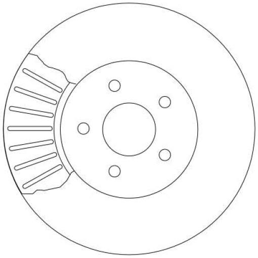 Гальмівний диск передній лів/прав FORD MONDEO III; JAGUAR X-TYPE I 1.8-3.0 10.00-12.09