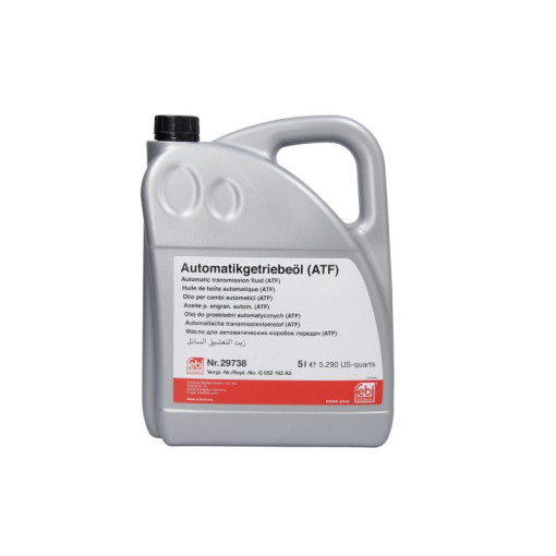 Трансмиссионное масло ATF (5L) ; BMW 83229404328; JAGUAR JLM 20238; MB 236.11; PEUGEOT 9736.22; VOITH G 1363; VOITH G 607; VW G 052 162 A2; VW LT 7114