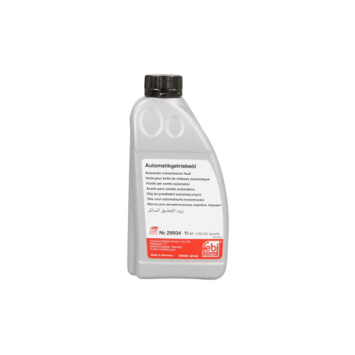 Трансмиссионное масло ATF FEBI BILSTEIN FE29934 (1L) (0,949 KG) ; BMW 83220402413; BMW 83227542290; FIAT TYPO T-IV; FORD MERCON; FORD WSS-M2C924-A; HO