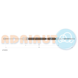 Трос ручного тормоза задний Левый/Правый (1620мм/940мм) SKODA OCTAVIA I 1.4-2.0 09.96-12.10