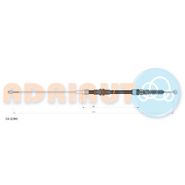 Трос ручного тормоза задний Левый/Правый (1715мм/550мм) VW CADDY III, CADDY III/MINIVAN 1.4/1.9D/2.0CNG 09.05-05.15