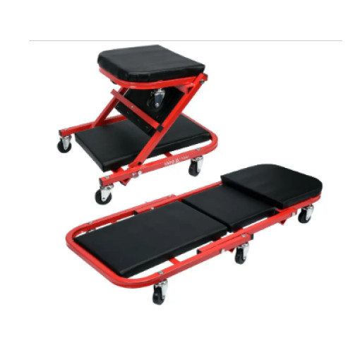 Лежак автослесаря складний в стул