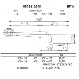 Подкоренной лист рессоры BPW 0508212640