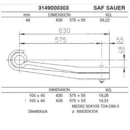 Полурессора SAF 3149000302