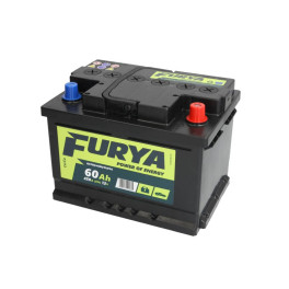 Аккумулятор FURYA 12В 60Ач/450A (P+ стандартные клеммы) 242x175x175 B13 - флянец 10.5 мм (пуск)