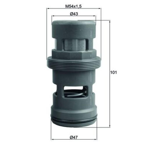 Термостат оливи  (114°C)  MERCEDES ACTROS MP4 / MP5, ANTOS, AROCS OM470.903-OM470.913 07.11-