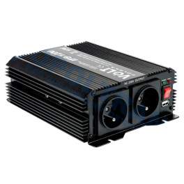 Инвертор преобразователь напряжения 12-230V, 1200W 2 розетки + ЮСБ