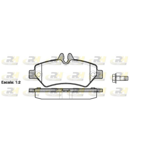 Гальмівні колодки дискові задні VW CRAFTER 30-35, CRAFTER 30-50 2.0D/2.5D 04.06-12.16