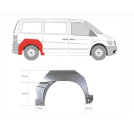 Арка права заднього крила Mercedes V 02.96-07.03