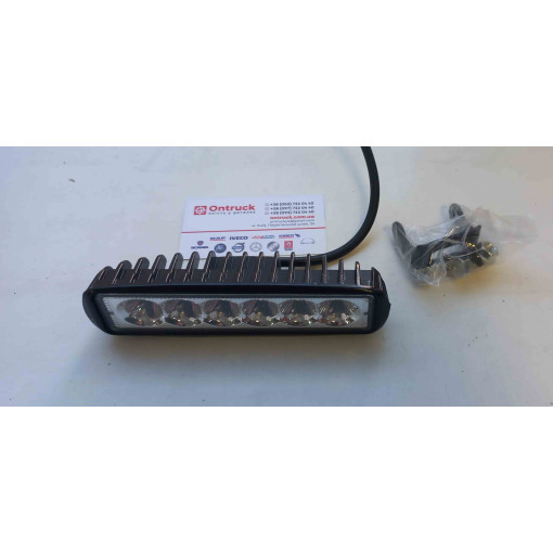 Фара LED додадкова вузька 12/24V, 6*3W,157*42*40mm