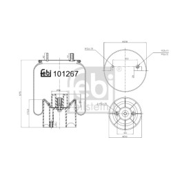 Пневморесора прицепная MB TE/TZ 4162Np01 со стаканом Benalu JAS 30 105 025 01