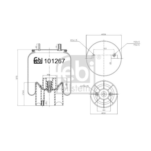 Пневморесора прицепная MB TE/TZ 4162Np01 со стаканом Benalu JAS 30 105 025 01