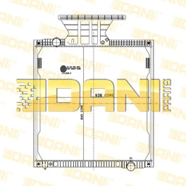Радиатор системы охлаждения двигателя с рамкой MAN TGA/TGS/TGX D2066LF01-D2876LF25 81061016518 81061016510 81061016472 81061016468 81061016458