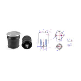 Пневмоподушка 34930CPP W01M585797 (в сборе пласт.стакан)