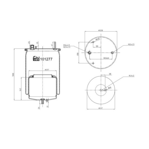Пневморессора задняя Volvo EURO 6 BDF 4560NP02 75758 2058737