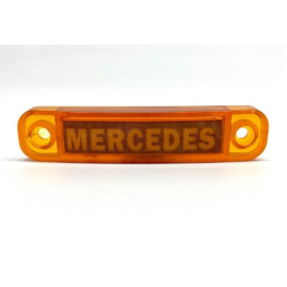 Габаритный фонарь желтый з написом Mercedes LED 24V