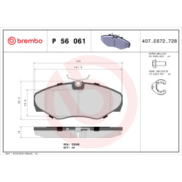 Колодки тормозные передние к/кт NISSAN PRIMASTAR; OPEL VIVARO A; RENAULT ESPACE III, TRAFIC II 1.9D-3.0 10.98-